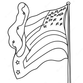 Patriotic American Flag Coloring Page 13457-10888