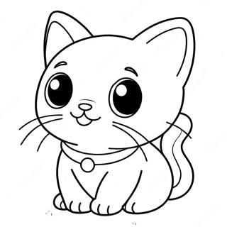 Chibi Cat Coloring Page 13506-10922