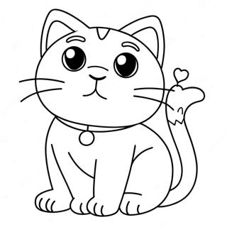 Chibi Cat Coloring Page 13506-10923