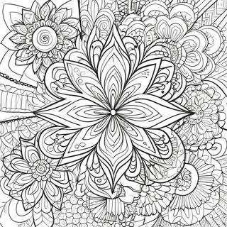 Intricate Kaleidoscope Design Coloring Page 13527-10941