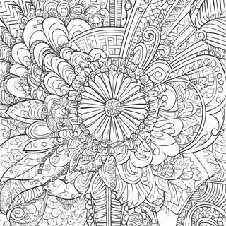 Intricate Kaleidoscope Design Coloring Page 13527-10942