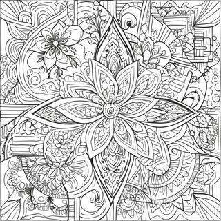 Intricate Kaleidoscope Design Coloring Page 13527-10943