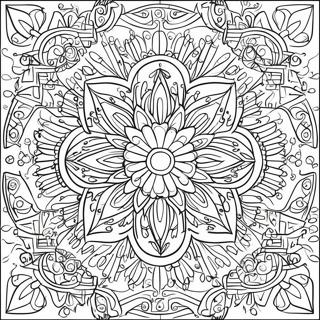 Intricate Kaleidoscope Design Coloring Page 13527-10944