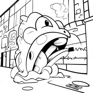 Colorful Urban Graffiti Coloring Page 1352-1121