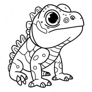 Cute Baby Iguana Coloring Page 13547-10958