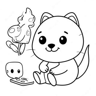 Colorful Ipad With Cute Animals Coloring Page 13557-10969