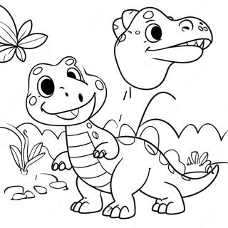 Friendly Dinosaur Train Coloring Page 13577-10981