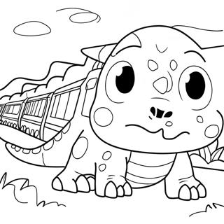 Friendly Dinosaur Train Coloring Page 13577-10984