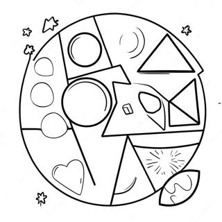 Fun Geometry Shapes Coloring Page 13587-10989