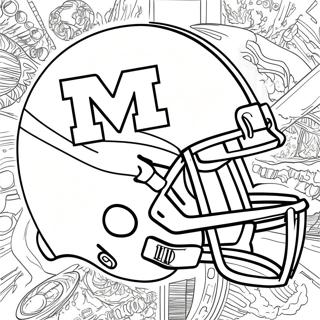 Michigan Football Team Logo Coloring Page 13606-11004