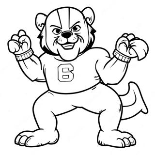 Michigan Wolverines Mascot Coloring Page 13607-11008