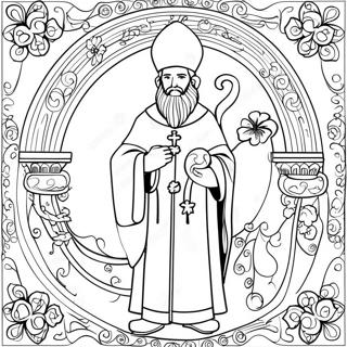 St Patrick Religious Coloring Page 13616-11021