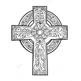 Vibrant St Patrick S Day Cross Coloring Page 13617-11010