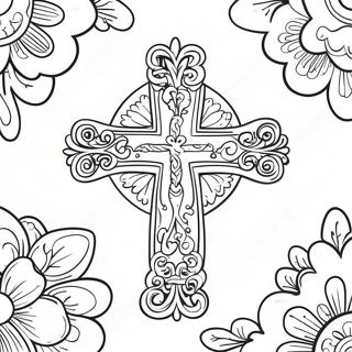 Vibrant St Patrick S Day Cross Coloring Page 13617-11011