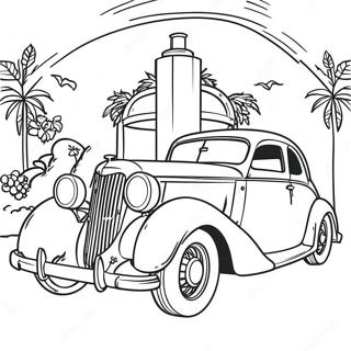 Classic Car Coloring Page 1361-1130