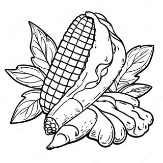 Crafty Corn Coloring Page 13626-11013