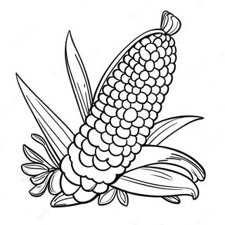 Crafty Corn Coloring Page 13626-11015