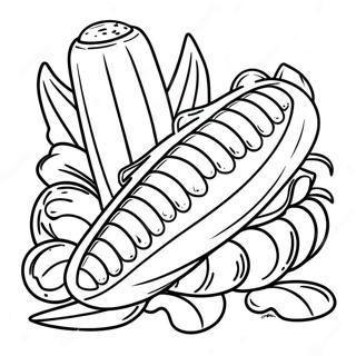 Crafty Corn Coloring Page 13626-11016