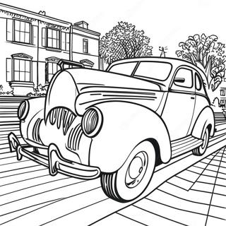 Vintage Classic Car Coloring Page 1362-1133