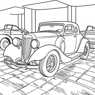 Vintage Classic Car Coloring Page 1362-1136