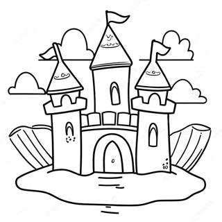 Sand Castle Coloring Pages