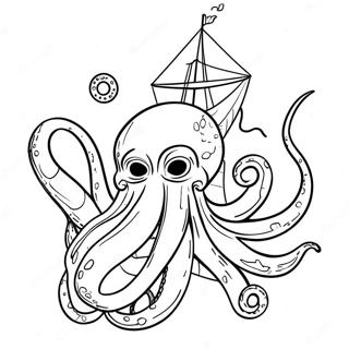 Kraken Coloring Pages