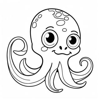 Cute Kraken With Big Eyes Coloring Page 13687-11068