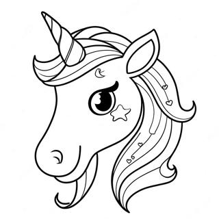 Unicorn Girl With Sparkling Horn Coloring Page 13696-11080