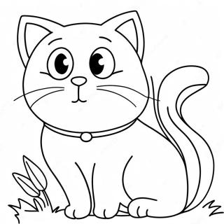 Playful Black Cat Coloring Page 13707-11085