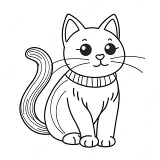 Playful Black Cat Coloring Page 13707-11087