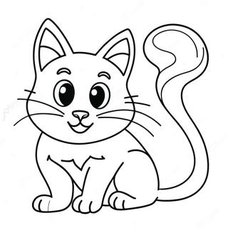 Playful Black Cat Coloring Page 13707-11088