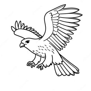 Majestic Peregrine Falcon In Flight Coloring Page 13717-11090