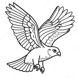 Majestic Peregrine Falcon In Flight Coloring Page 13717-11092