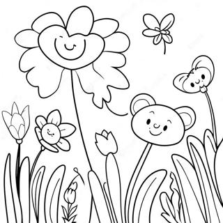 First Day Of Spring Flowers Coloring Page 13736-11108