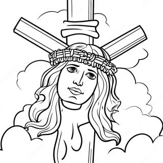 Good Friday Religious Symbol Coloring Page 13746-11113