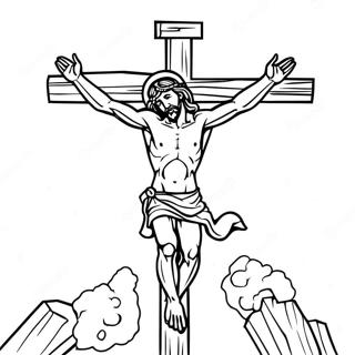 Good Friday Religious Symbol Coloring Page 13746-11116