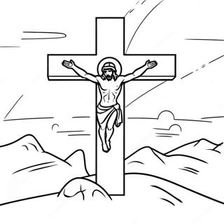 Good Friday Cross Coloring Page 13747-11118