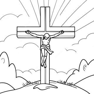 Good Friday Cross Coloring Page 13747-11120