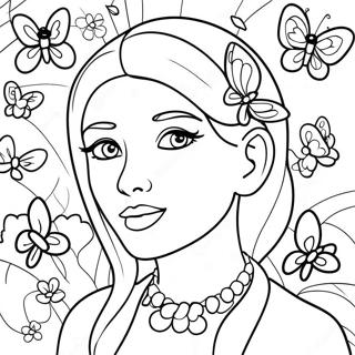 Mira With Colorful Butterflies Coloring Page 13787-11146