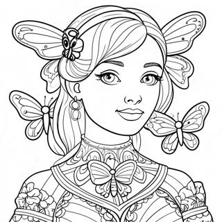 Mira With Colorful Butterflies Coloring Page 13787-11147