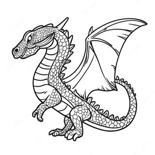 Majestic Water Dragon Flying Coloring Page 13797-11156