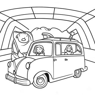 Road Trip Coloring Pages