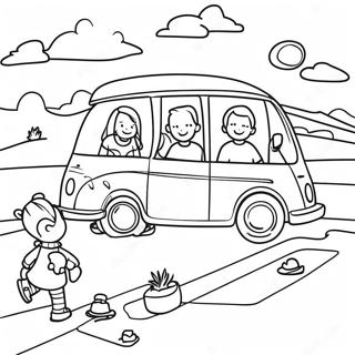 Family Road Trip Coloring Page 13807-11163