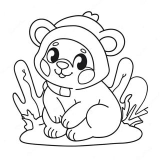 Cute Winter Animal Coloring Page 13826-11177