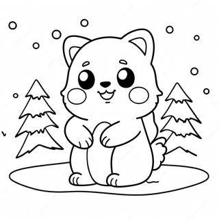 Cute Winter Animal Coloring Page 13826-11178