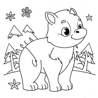 Cute Winter Animal Coloring Page 13826-11180