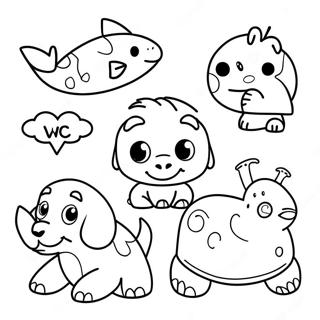 Cvc Coloring Page With Fun Animals 13836-11188