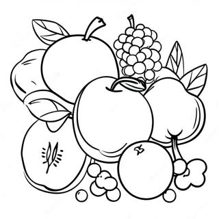 Cvc Coloring Page Featuring Colorful Fruits 13837-11189