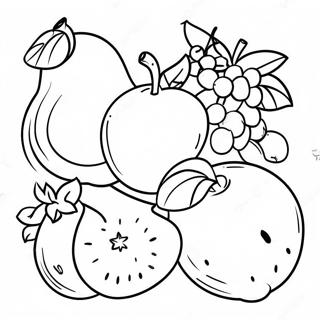 Cvc Coloring Page Featuring Colorful Fruits 13837-11190