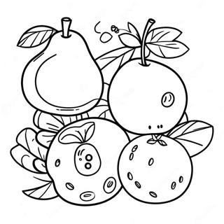 Cvc Coloring Page Featuring Colorful Fruits 13837-11191